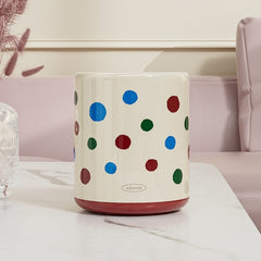 Polka Dot Mini Desktop Trash Can for Office Living Room