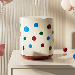 Polka Dot Mini Desktop Trash Can for Office Living Room