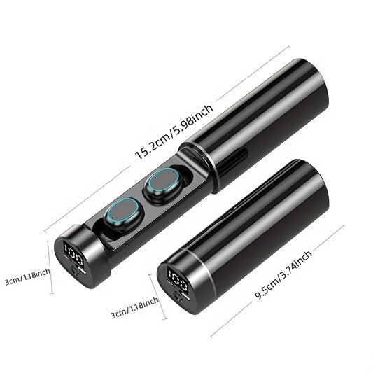 Portable Wireless Headset with Smart Display & Flashlight
