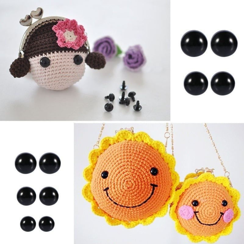 100pcs Plastic Safety Eyes for Dolls, Puppets, and Plush Animals