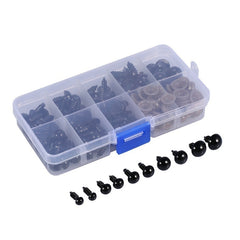 100pcs Plastic Safety Eyes for Dolls, Puppets, and Plush Animals