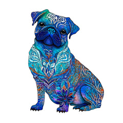 Wooden Dog Puzzle Animal Jigsaw Puzzle Adult Decompression Round Hard Toy