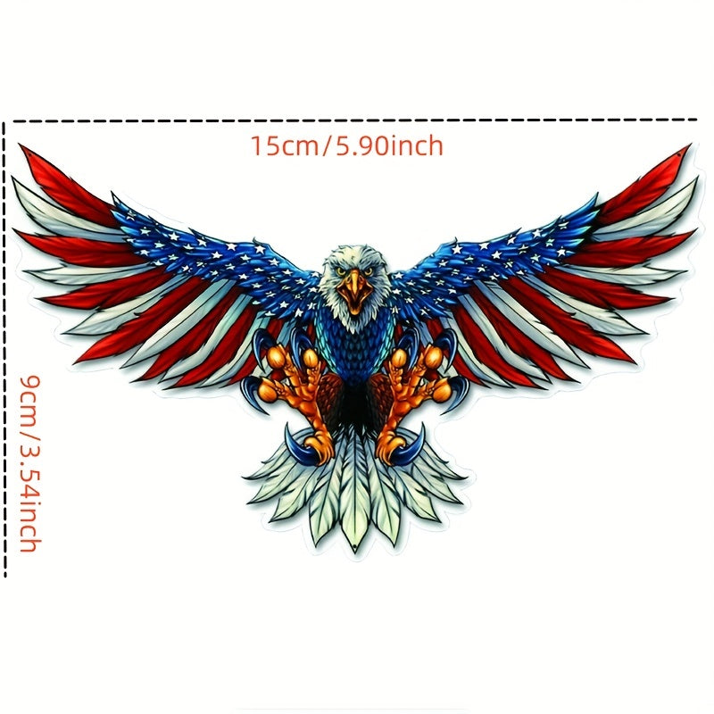 American Flag Bald Eagle Car Sticker Durable PVC Decals For Cars