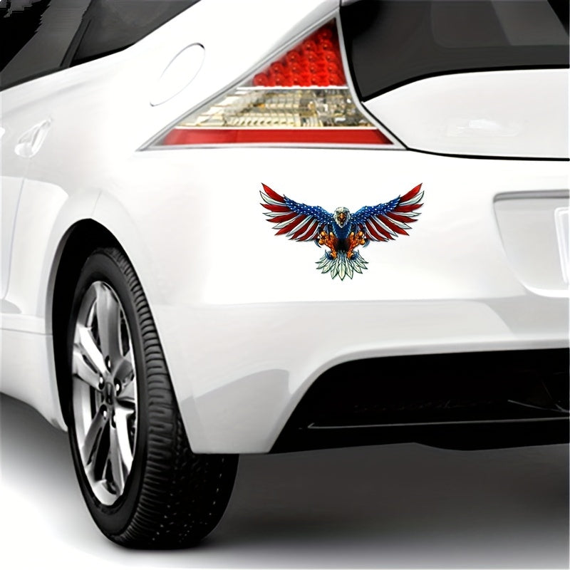 American Flag Bald Eagle Car Sticker Durable PVC Decals For Cars
