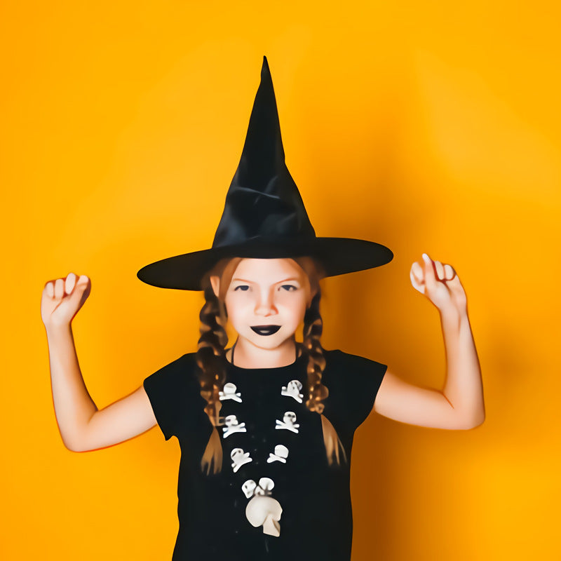 1pc Halloween Children's Hat Polyester Witch Hat Makeup Costume Props