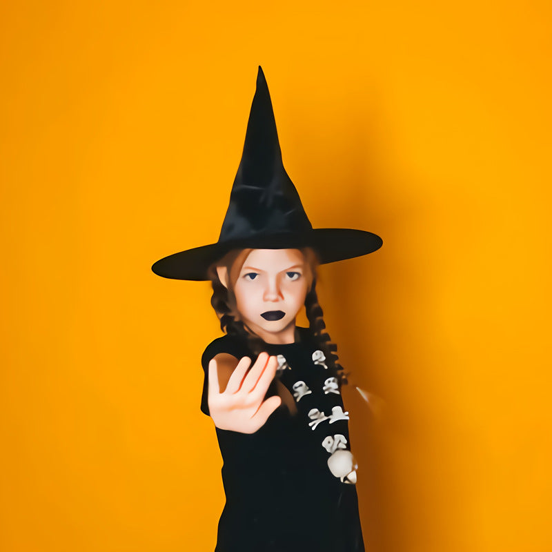 1pc Halloween Children's Hat Polyester Witch Hat Makeup Costume Props
