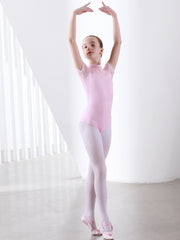 Girls Ballet Skirt Elastic Short Sleeve Dance Sports Skirt