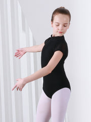 Girls Ballet Skirt Elastic Short Sleeve Dance Sports Skirt