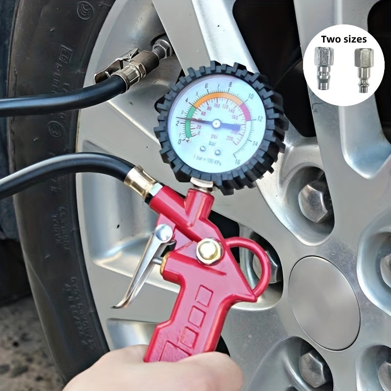 Tire Pressure Gauge Inflator Gun with Accuracy Detector