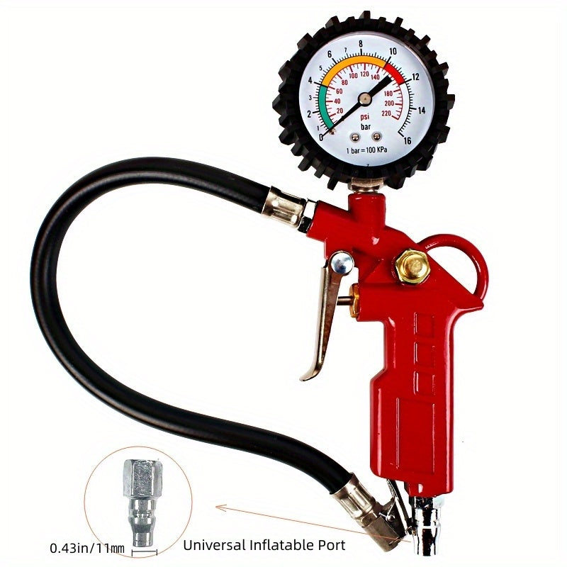 Tire Pressure Gauge Inflator Gun with Accuracy Detector