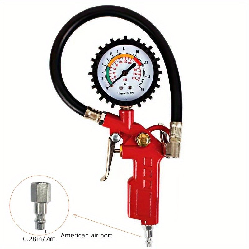 Tire Pressure Gauge Inflator Gun with Accuracy Detector