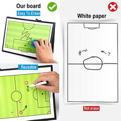 Foldable Magnetic Soccer Tactic Board Clipboard