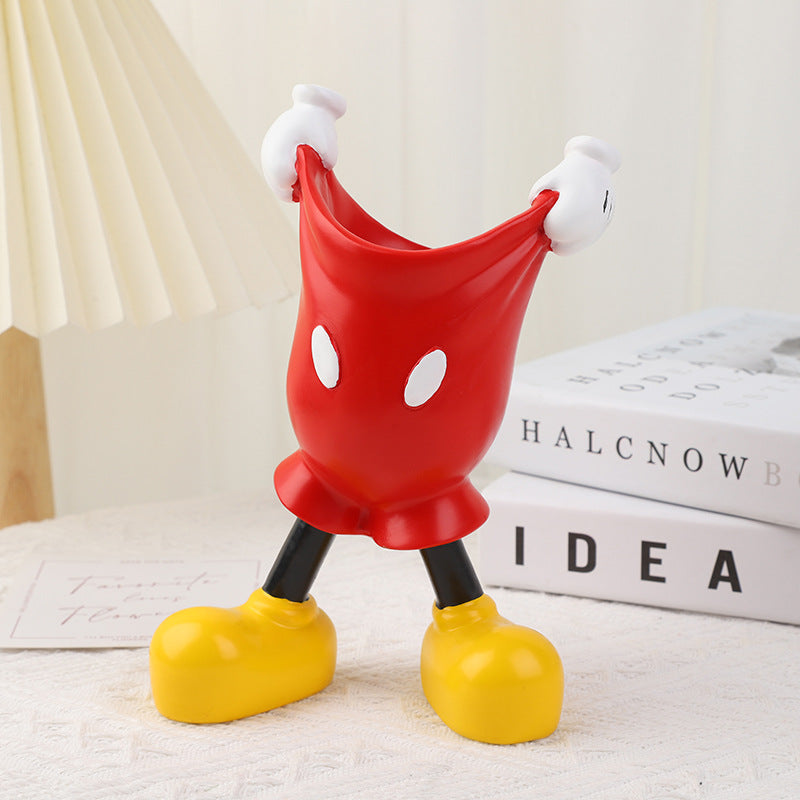 Cartoon Trouser Pen Holder Resin Ornament Makeup Storage Container
