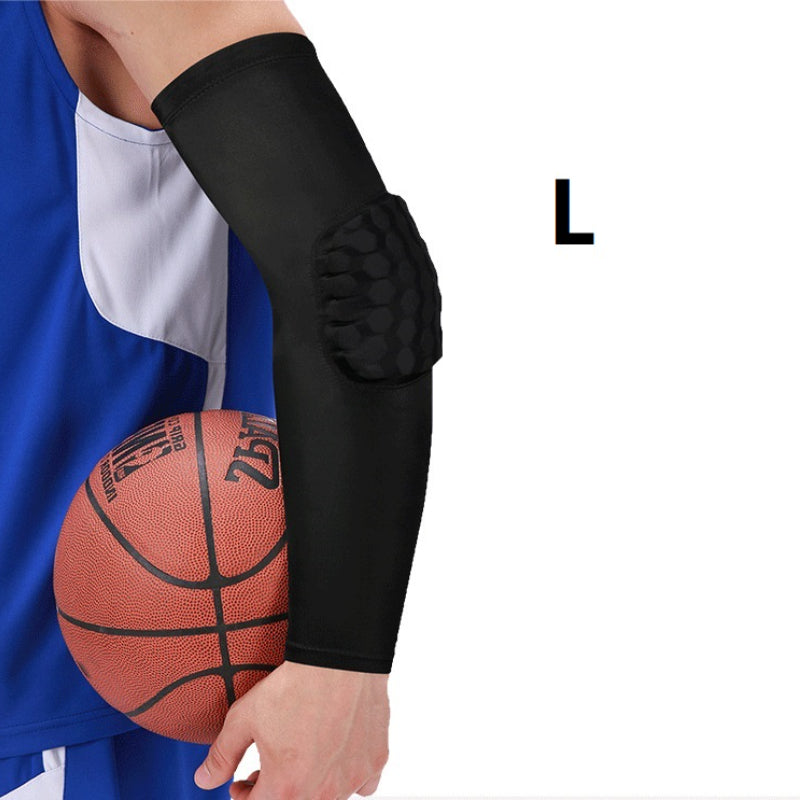 Honeycomb Arm Protector Compression Basketball Football Elbow Guard