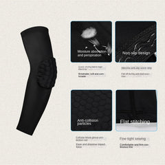 Honeycomb Arm Protector Compression Basketball Football Elbow Guard