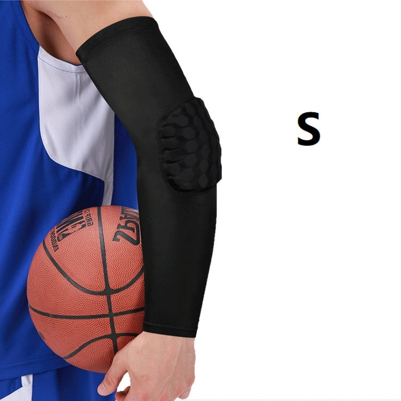 Honeycomb Arm Protector Compression Basketball Football Elbow Guard