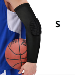 Honeycomb Arm Protector Compression Basketball Football Elbow Guard