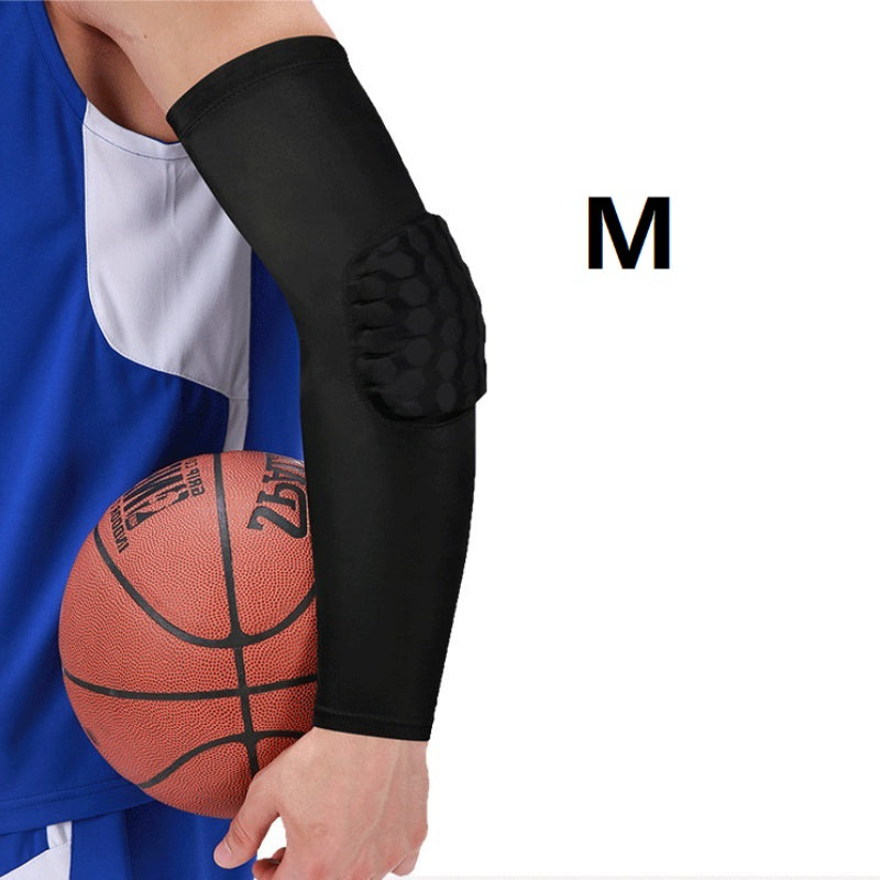 Honeycomb Arm Protector Compression Basketball Football Elbow Guard