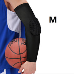 Honeycomb Arm Protector Compression Basketball Football Elbow Guard