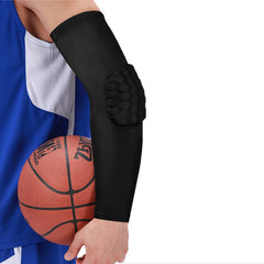 Honeycomb Arm Protector Compression Basketball Football Elbow Guard