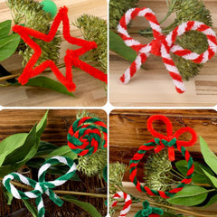 300pcs Christmas Craft Pipe Cleaners Bulk Art for Creative Christmas Decoration