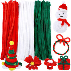 300pcs Christmas Craft Pipe Cleaners Bulk Art for Creative Christmas Decoration