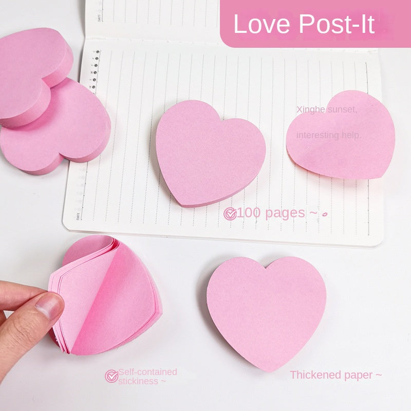 Pink Love Sticky Notes - Flower Art - Student Message Stickers