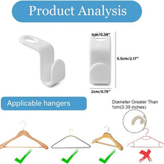 40pcs Heavy Duty Cascading Hanger Extender Hooks Closet Organizer