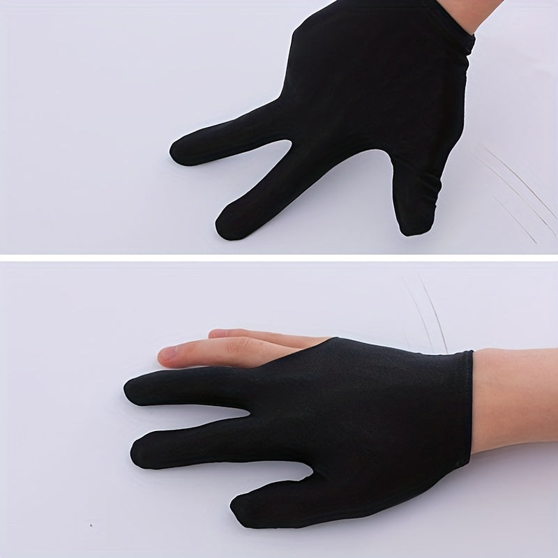 Billiards Smooth Embroidery Gloves Three Finger Gloves Billiard Accessories