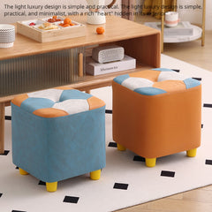 Heavy Duty Wood Frame Shoe Changing Stool Skin Friendly & Soft