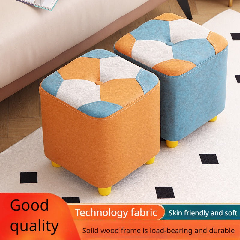 Heavy Duty Wood Frame Shoe Changing Stool Skin Friendly & Soft