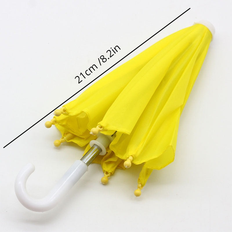 Mini Umbrella Dollhouse Accessories Toys For Girls Colorful Rain Gear Dolls BJD