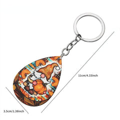 Halloween Pumpkin Keychain Pendant Bag Purse Backpack Ornament