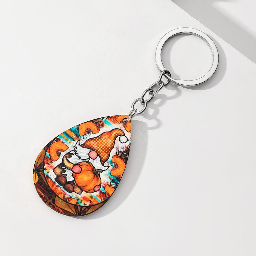 Halloween Pumpkin Keychain Pendant Bag Purse Backpack Ornament