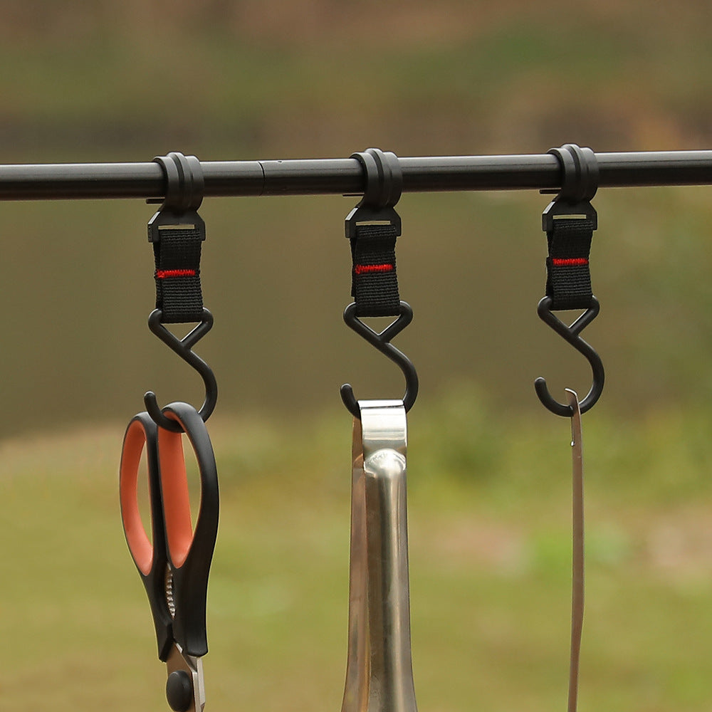 5pcs Camping Rack Hook Plastic Buckle Hanging Webbing Buckle