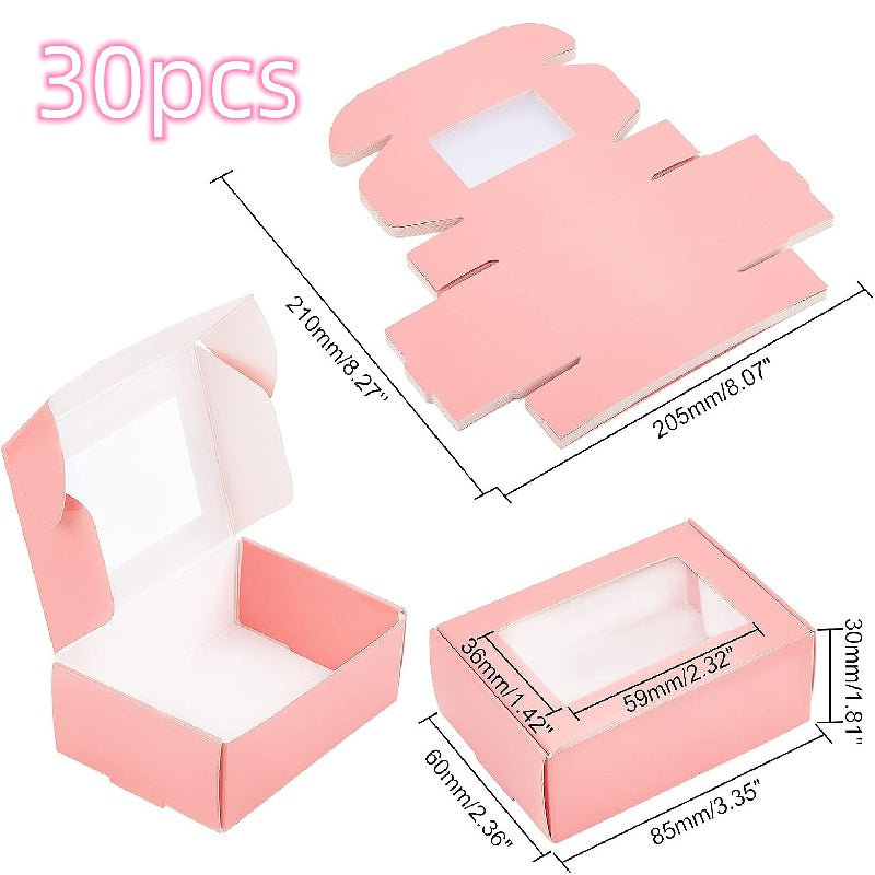 30pcs Cookie Boxes With Window Bakery Gift