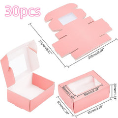 30pcs Cookie Boxes With Window Bakery Gift