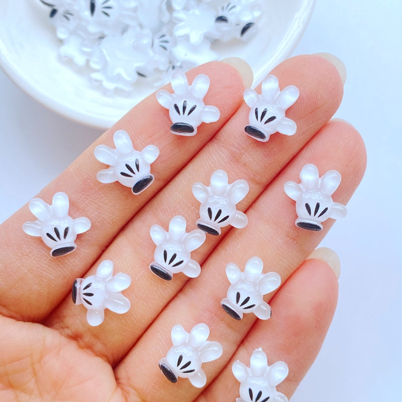 Resin Small Hand Series Flat Back Phone Decor Parts 20/50/100pcs
