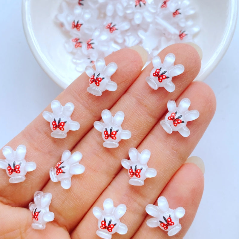 Resin Small Hand Series Flat Back Phone Decor Parts 20/50/100pcs