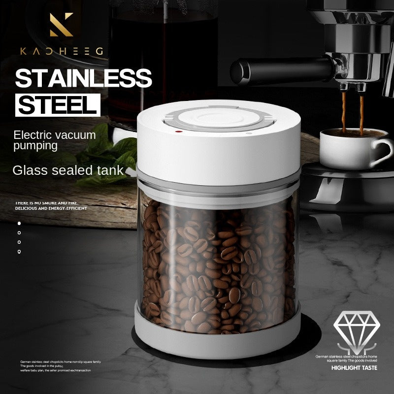 3pcs Stainless Steel Sealed Jar Vacuum Coffee Bean Fresh-keeping Tank