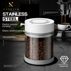 3pcs Stainless Steel Sealed Jar Vacuum Coffee Bean Fresh-keeping Tank
