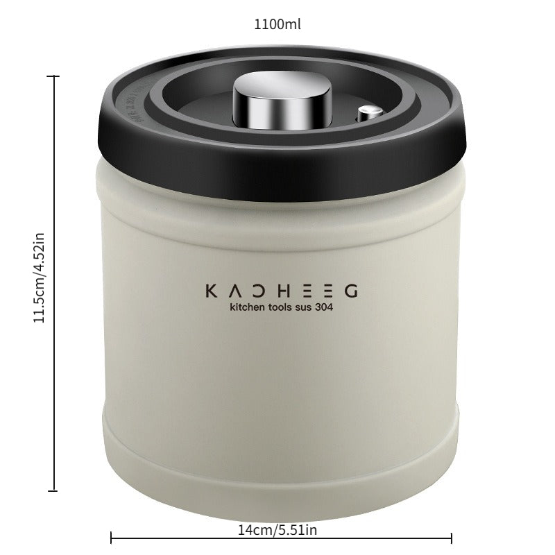3pcs Stainless Steel Sealed Jar Vacuum Coffee Bean Fresh-keeping Tank
