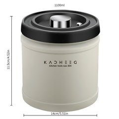 3pcs Stainless Steel Sealed Jar Vacuum Coffee Bean Fresh-keeping Tank