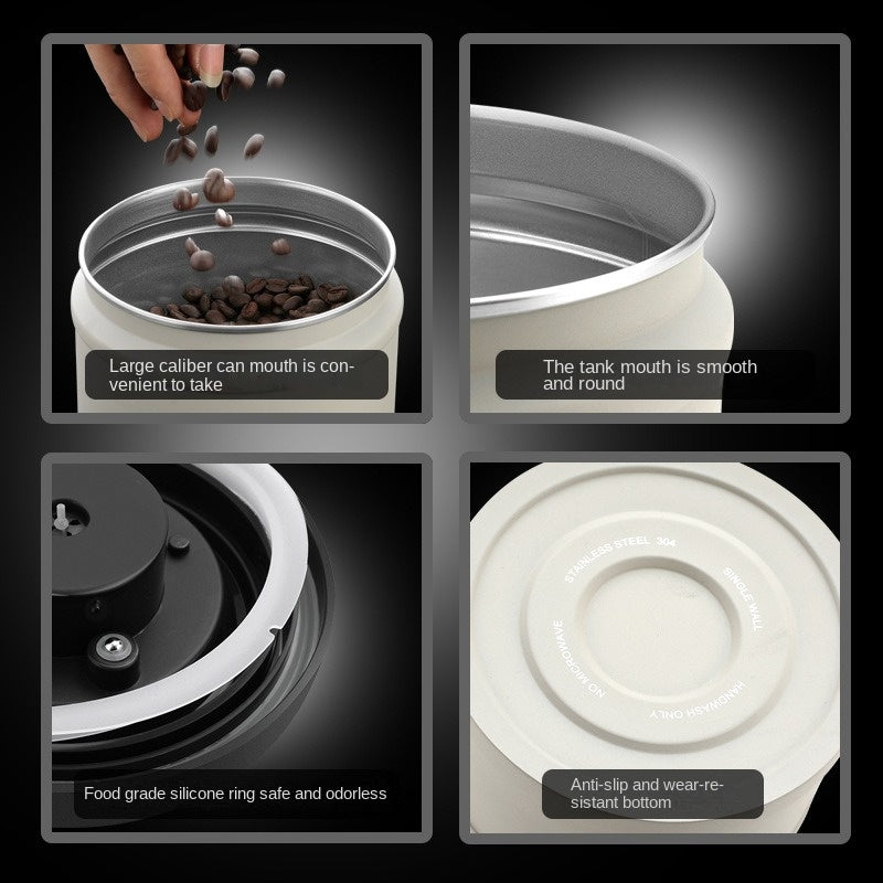 3pcs Stainless Steel Sealed Jar Vacuum Coffee Bean Fresh-keeping Tank