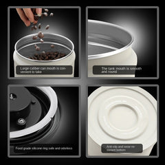 3pcs Stainless Steel Sealed Jar Vacuum Coffee Bean Fresh-keeping Tank