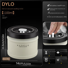 3pcs Stainless Steel Sealed Jar Vacuum Coffee Bean Fresh-keeping Tank
