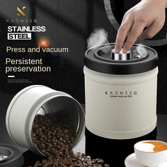 3pcs Stainless Steel Sealed Jar Vacuum Coffee Bean Fresh-keeping Tank