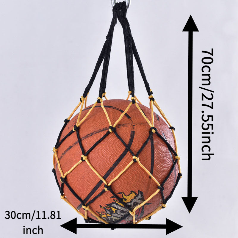 Portable Basketball Net Bag Soccer Football Mesh Storage Holder Nylon Carry Bag