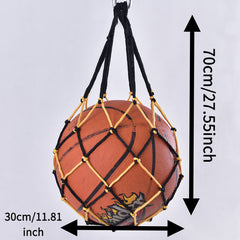 Portable Basketball Net Bag Soccer Football Mesh Storage Holder Nylon Carry Bag