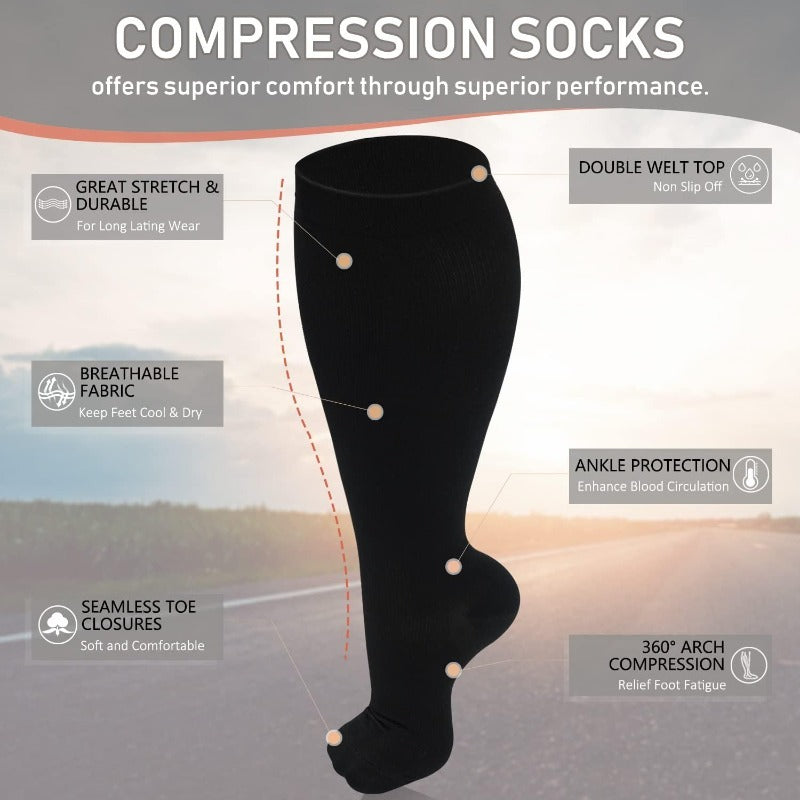 Compression Socks for Women and Men 20-30mmHg Support Circulation